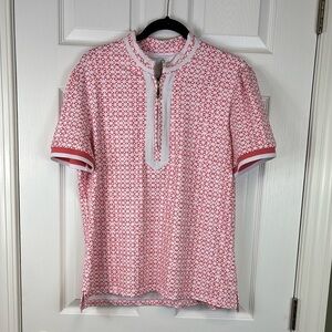 Cabana Life golf short sleeve collared 1/4 zip top sz xl